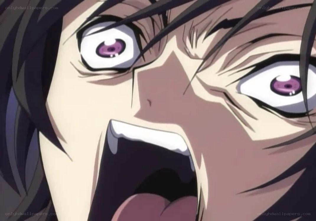 anime character screaming in shock