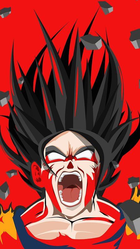 Anime Character Screaming — Red, Dramatic, Digital Art