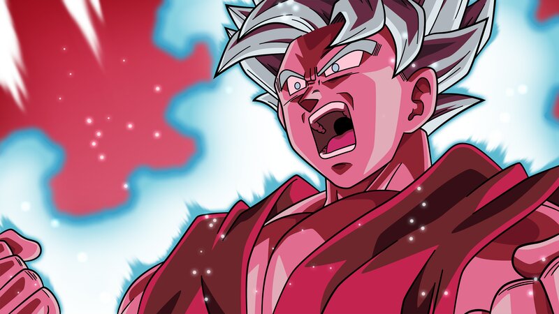 Anime Character Screaming — Red, Dramatic, Manga, Spiky Hair