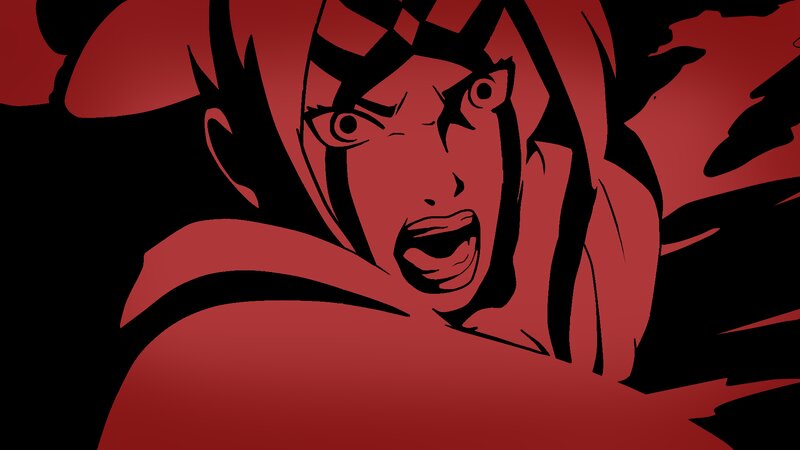 Anime Character Screaming — Red, Dramatic