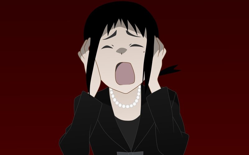 anime character screaming
