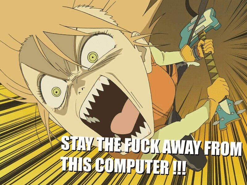 Anime Character Screaming — Yellow, Aggressive