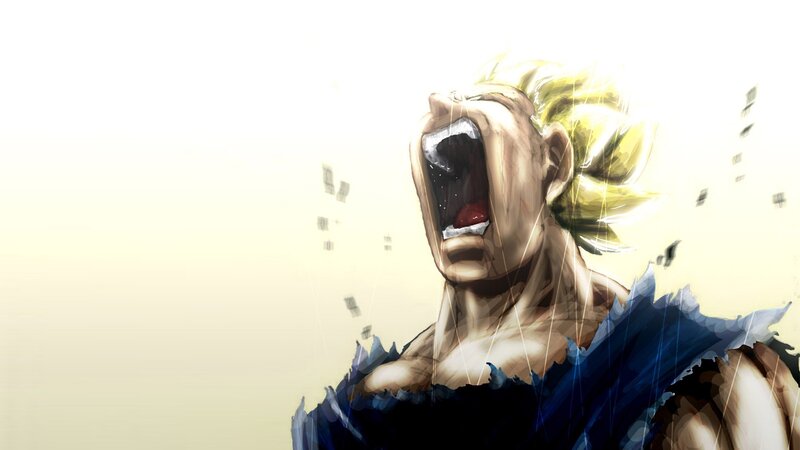 Anime Character Screaming — Yellow, Dramatic, Manga