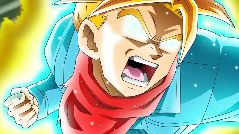 Anime Character Shouting — Blue, Intense