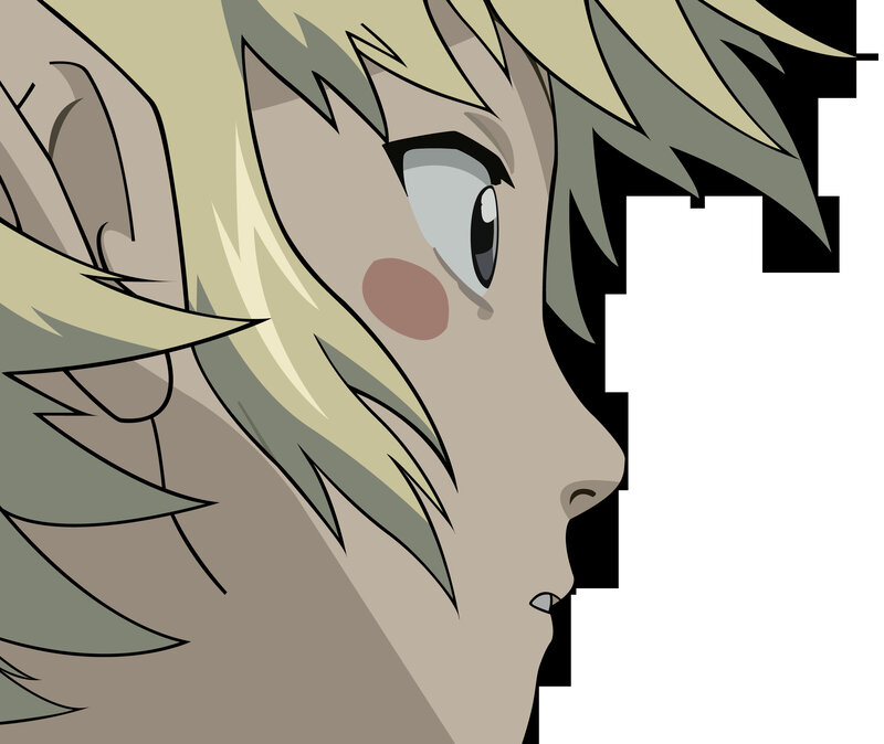 anime character side profile
