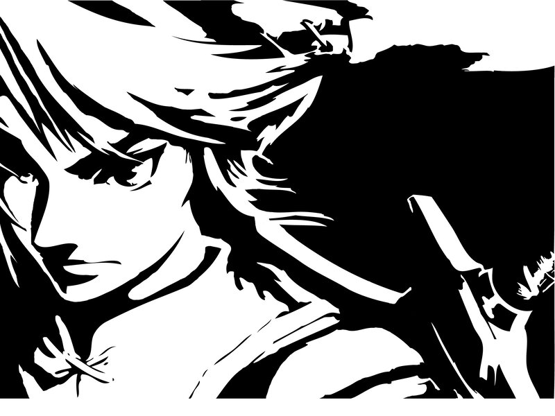 anime character silhouette