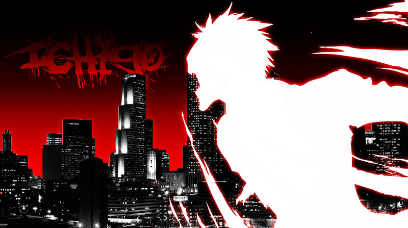 Anime Character Silhouette — Black, Dramatic, Night