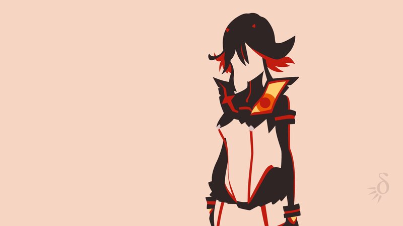 Anime Character Silhouette — Black, Neutral