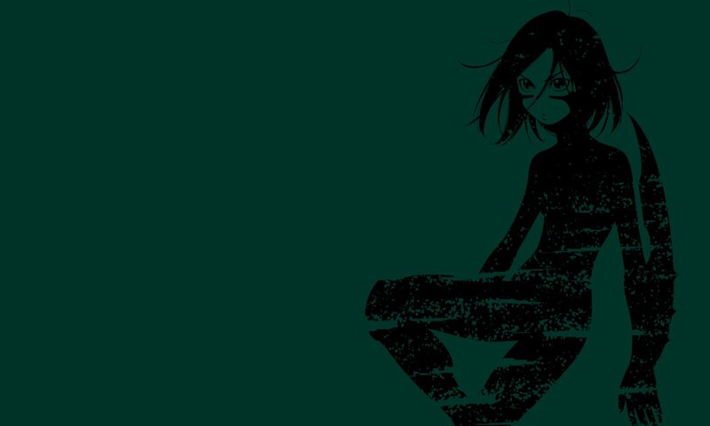 Anime Character Silhouette — Green, Dark