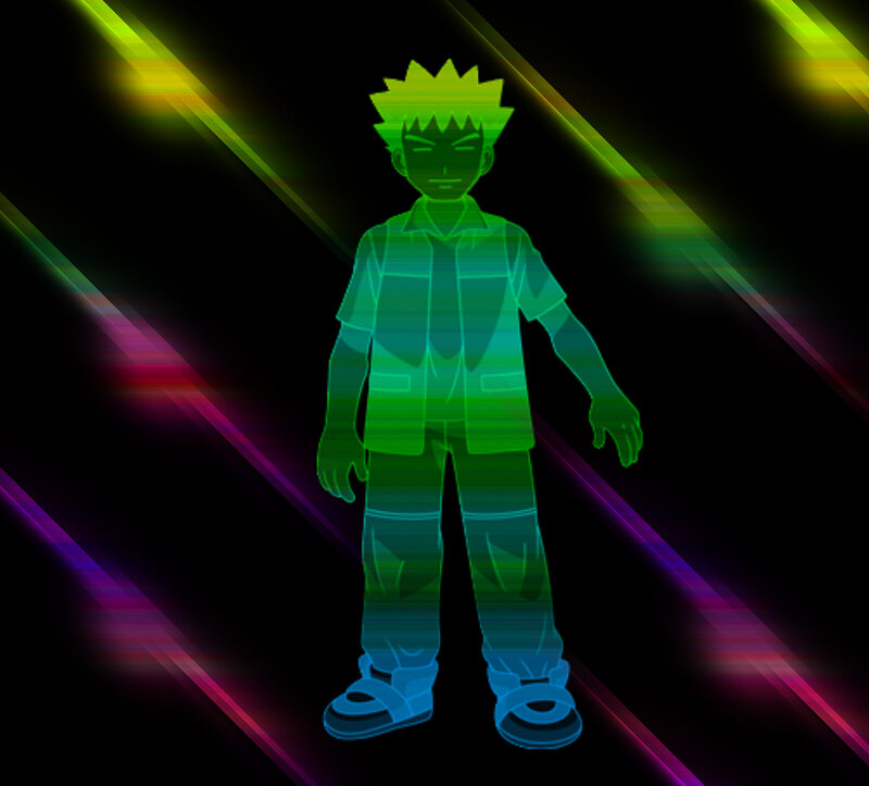 Anime Character Silhouette — Green