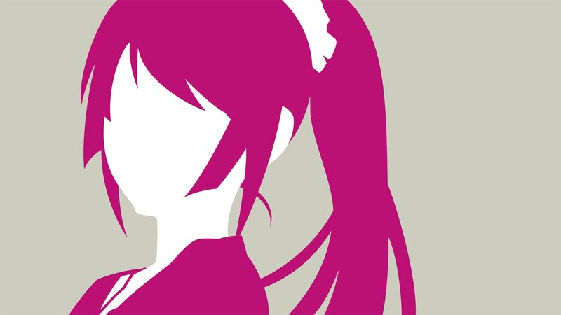Anime Character Silhouette — Magenta