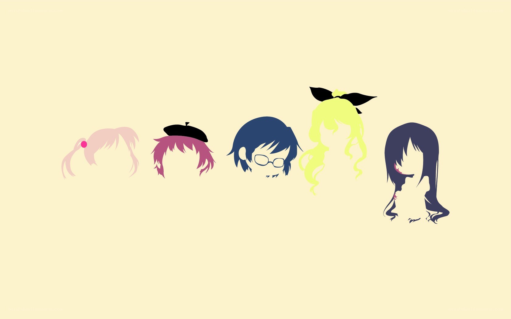 anime character silhouettes