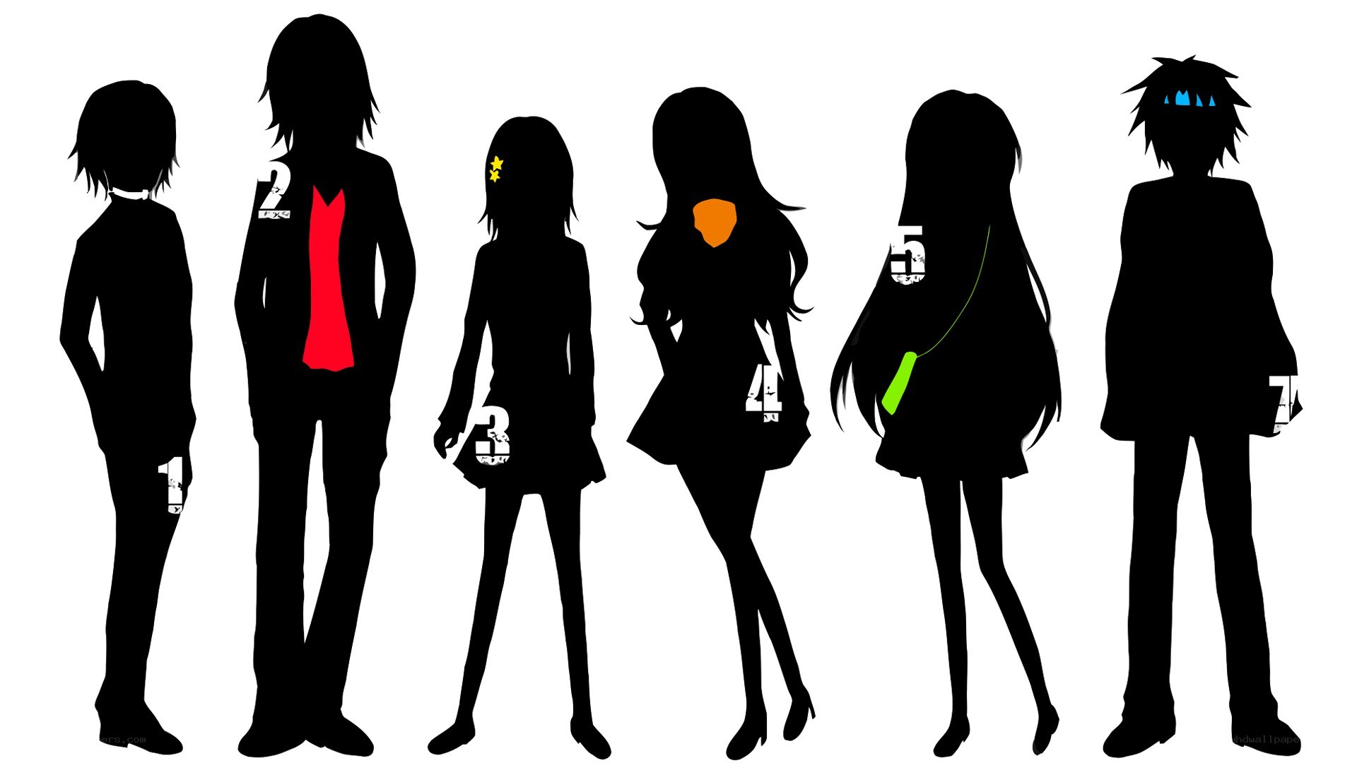 anime character silhouettes