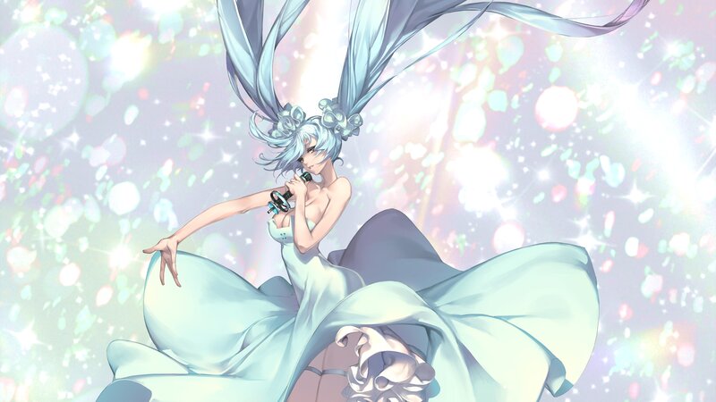 Anime Character Singing — Blue, Dreamy