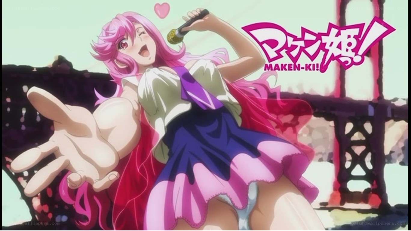 Anime character singing on stage