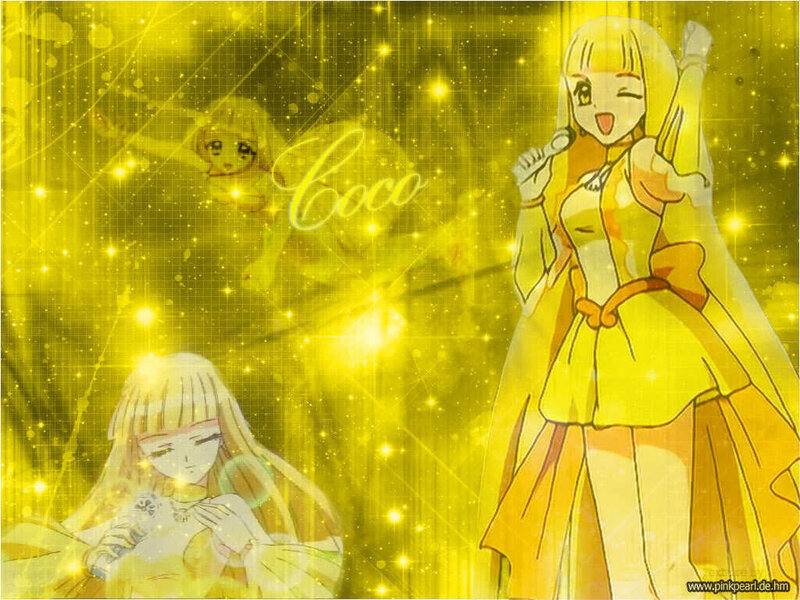 Anime Character Singing — Yellow, Glittering