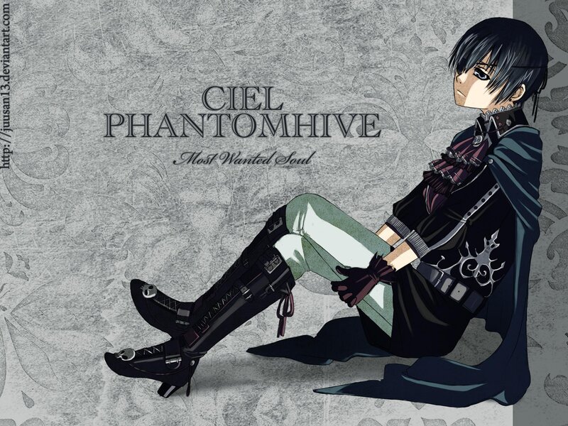Anime Character Sitting — Black, Dramatic, Manga