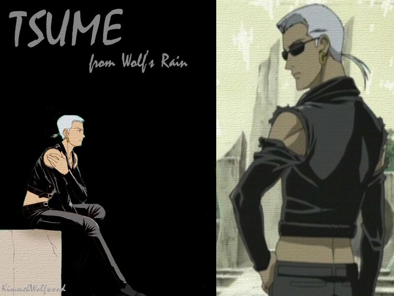 Anime Character Sitting — Black, Serious, Sunglasses