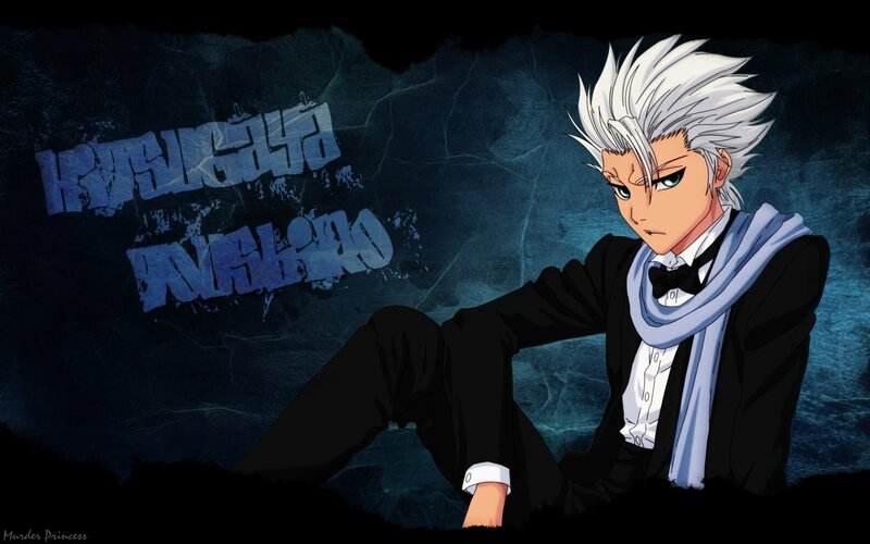 Anime Character Sitting — Blue, Dramatic, Night, Tuxedo
