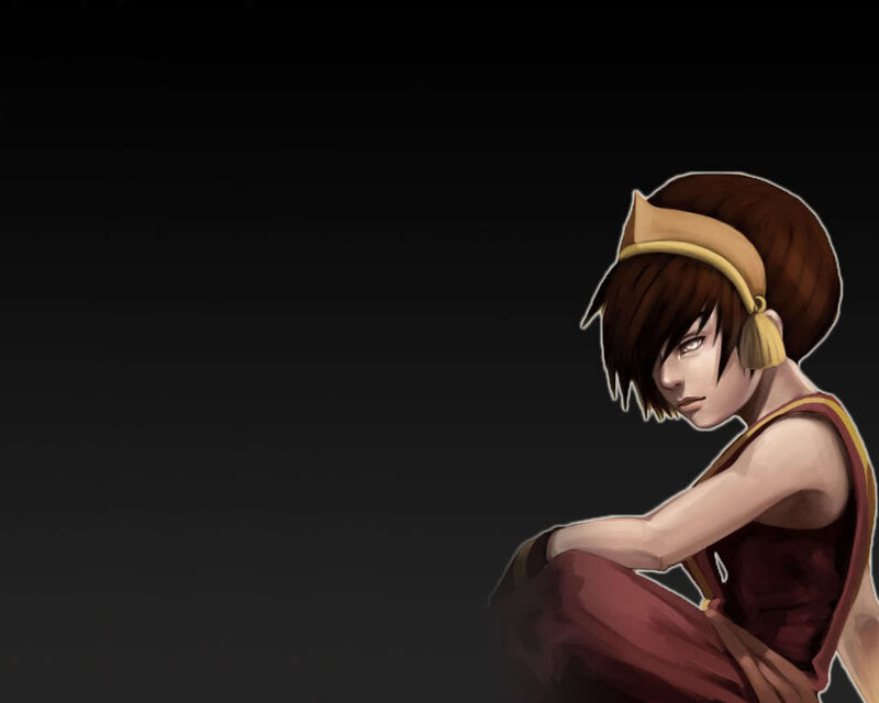 Anime Character Sitting — Brown, Serious