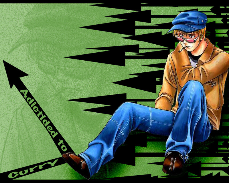 Anime Character Sitting — Green, Relaxed