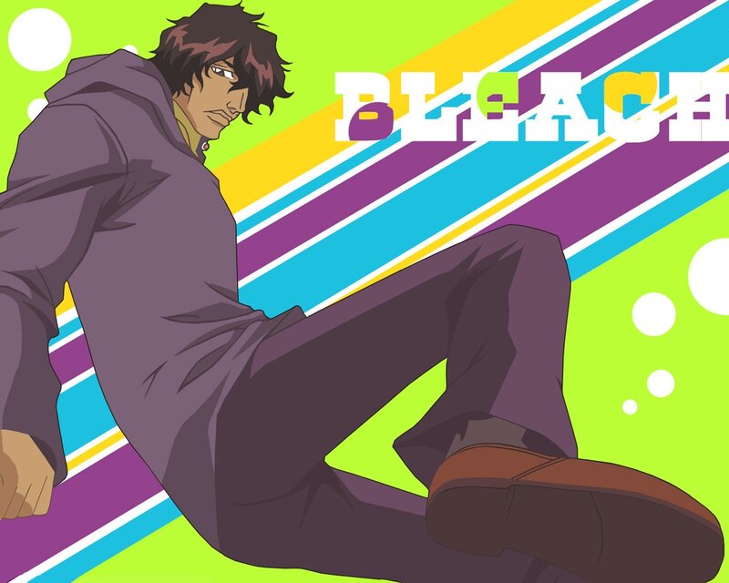 Anime Character Sitting — Green, Vibrant