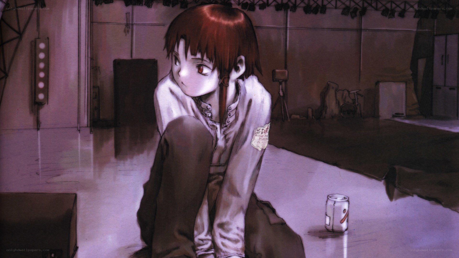 anime character sitting in a room