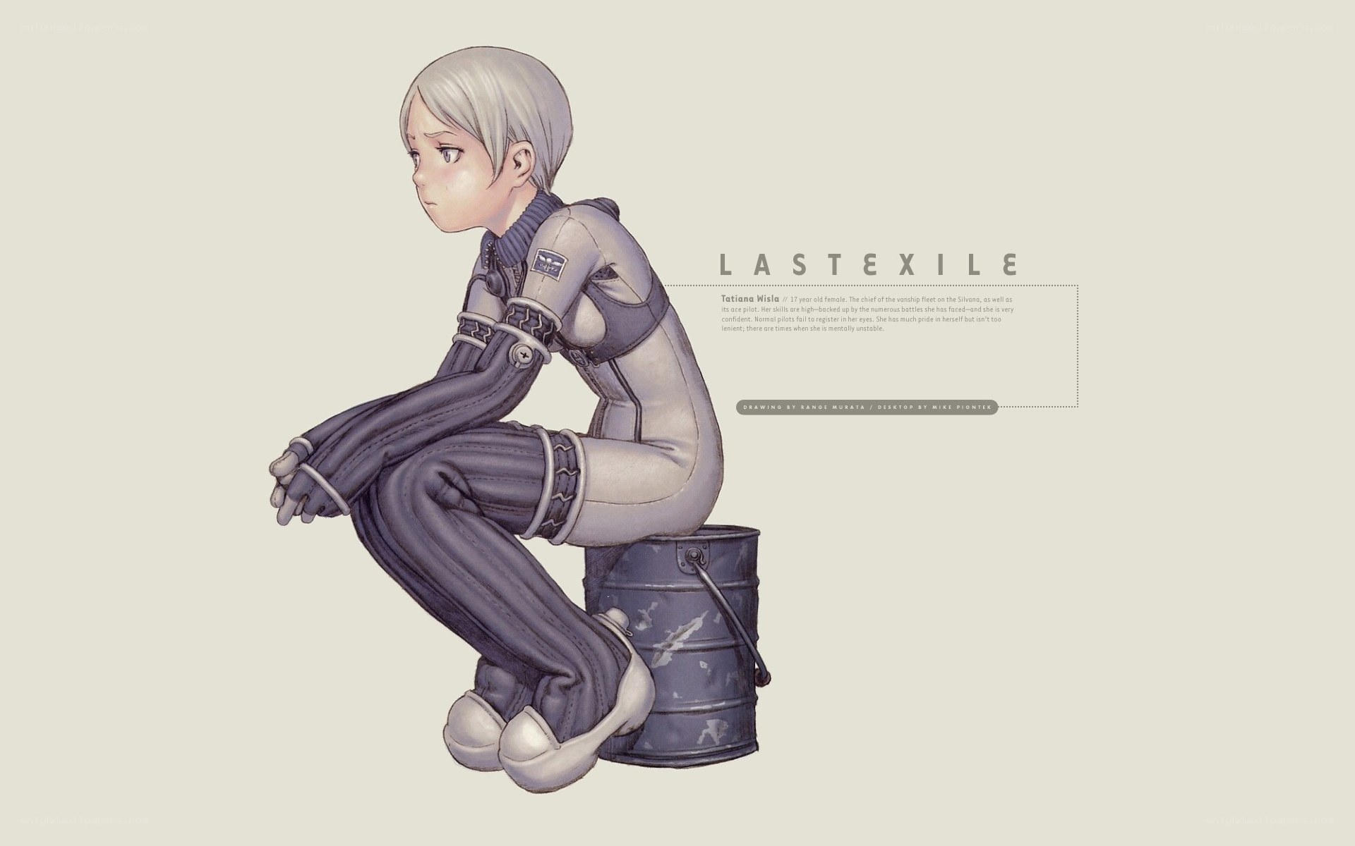 anime character sitting on barrel