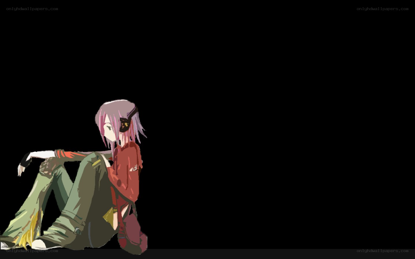 anime character sitting on floor