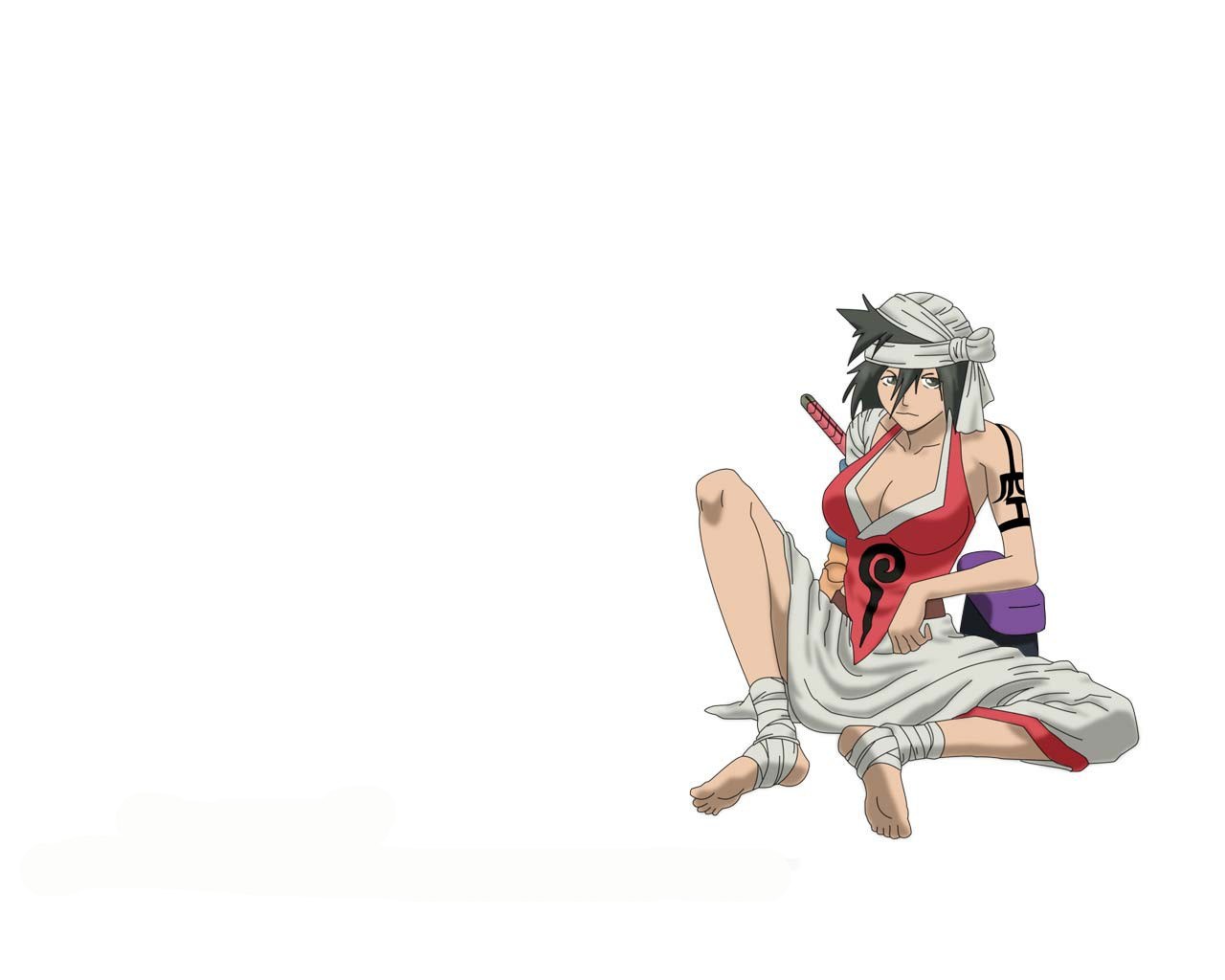 anime character sitting on ground