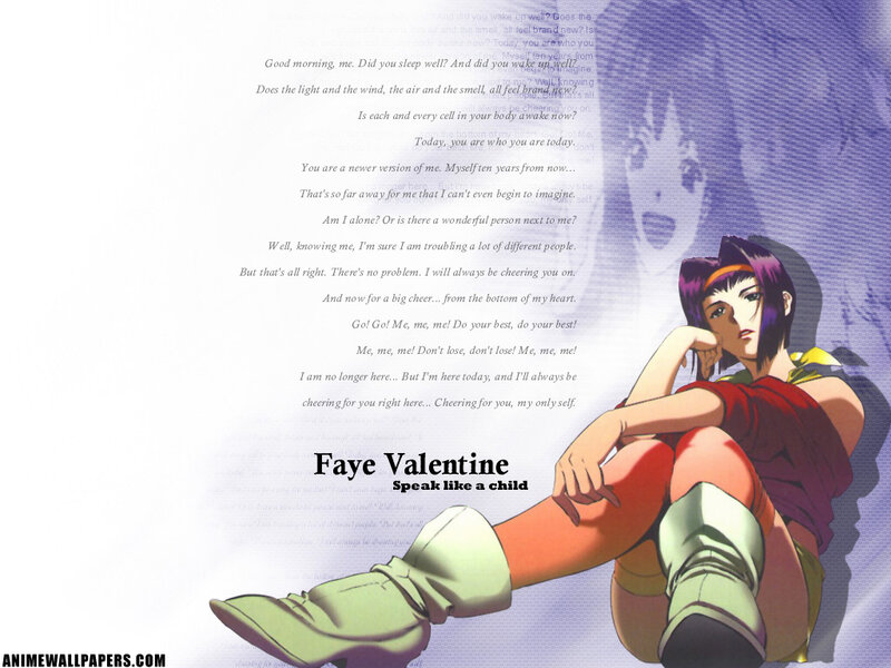 Anime Character Sitting — Purple, Contemplative, Text