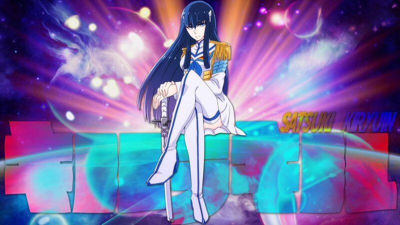 Anime Character Sitting — Purple, Dramatic, Sword