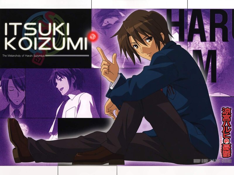 Anime Character Sitting — Purple, Dramatic, Text