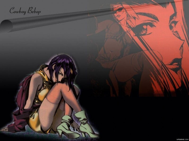 Anime Character Sitting — Purple