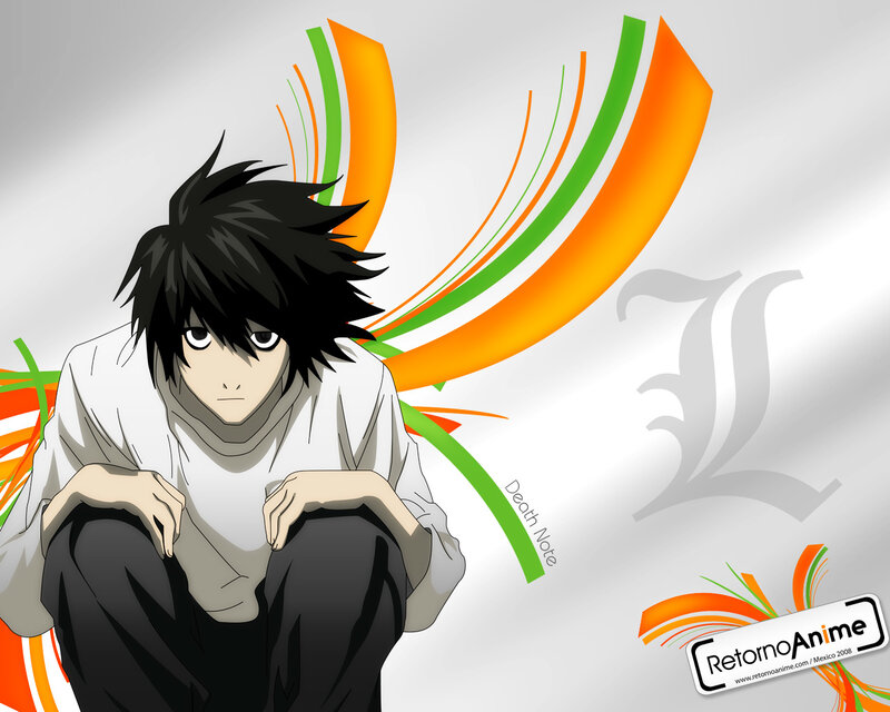 Anime Character Sitting — White, Serious