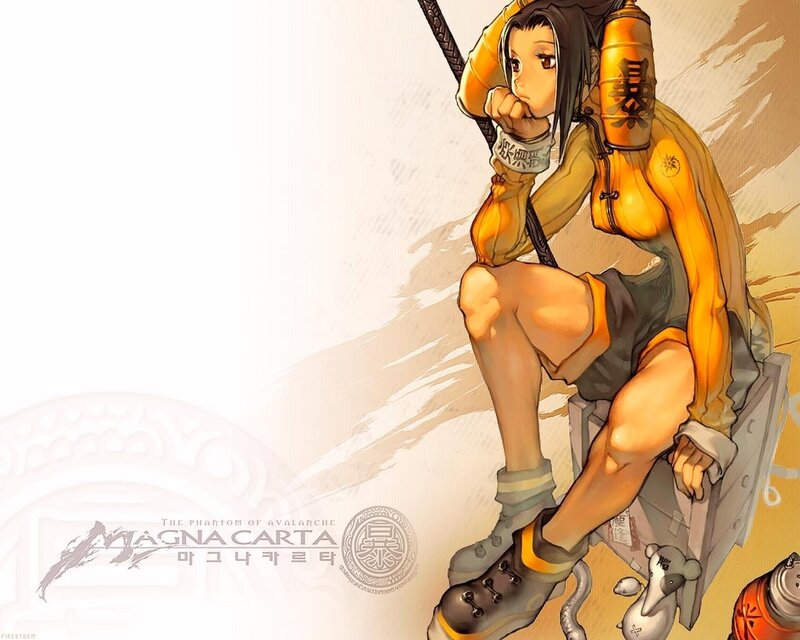 Anime Character Sitting — Yellow, Contemplative, Manga