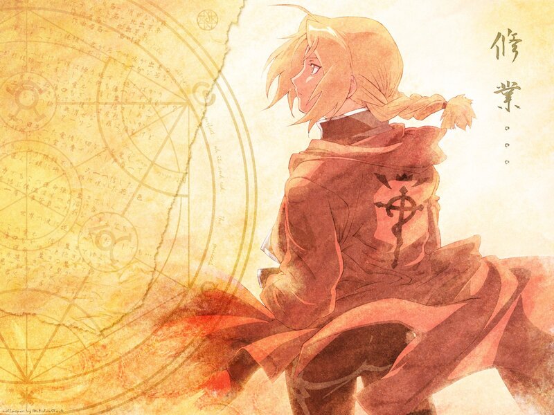 Anime Character Sitting — Yellow, Contemplative