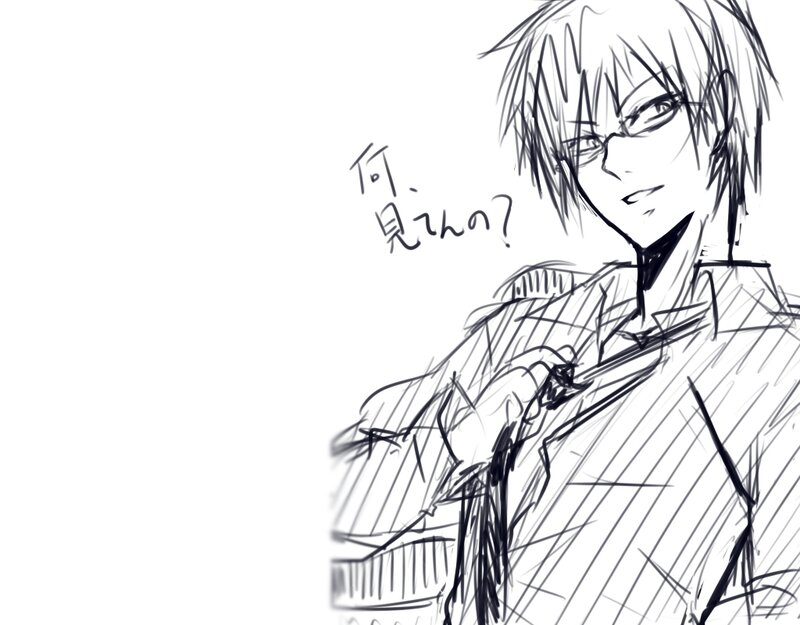 Anime Character Sketch — Black, Neutral, Manga
