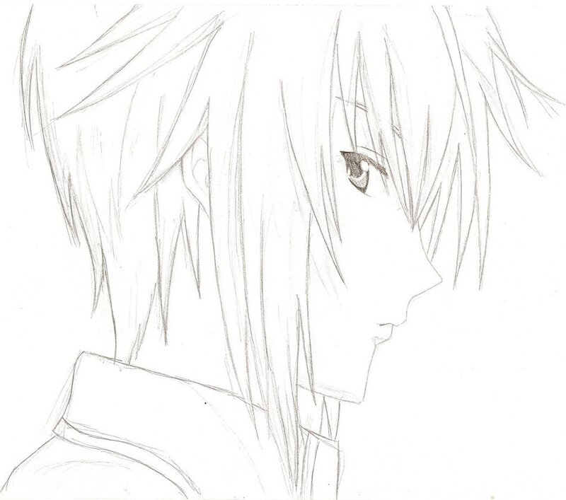 Anime Character Sketch — Black