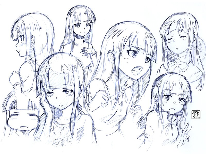 anime character sketch collection