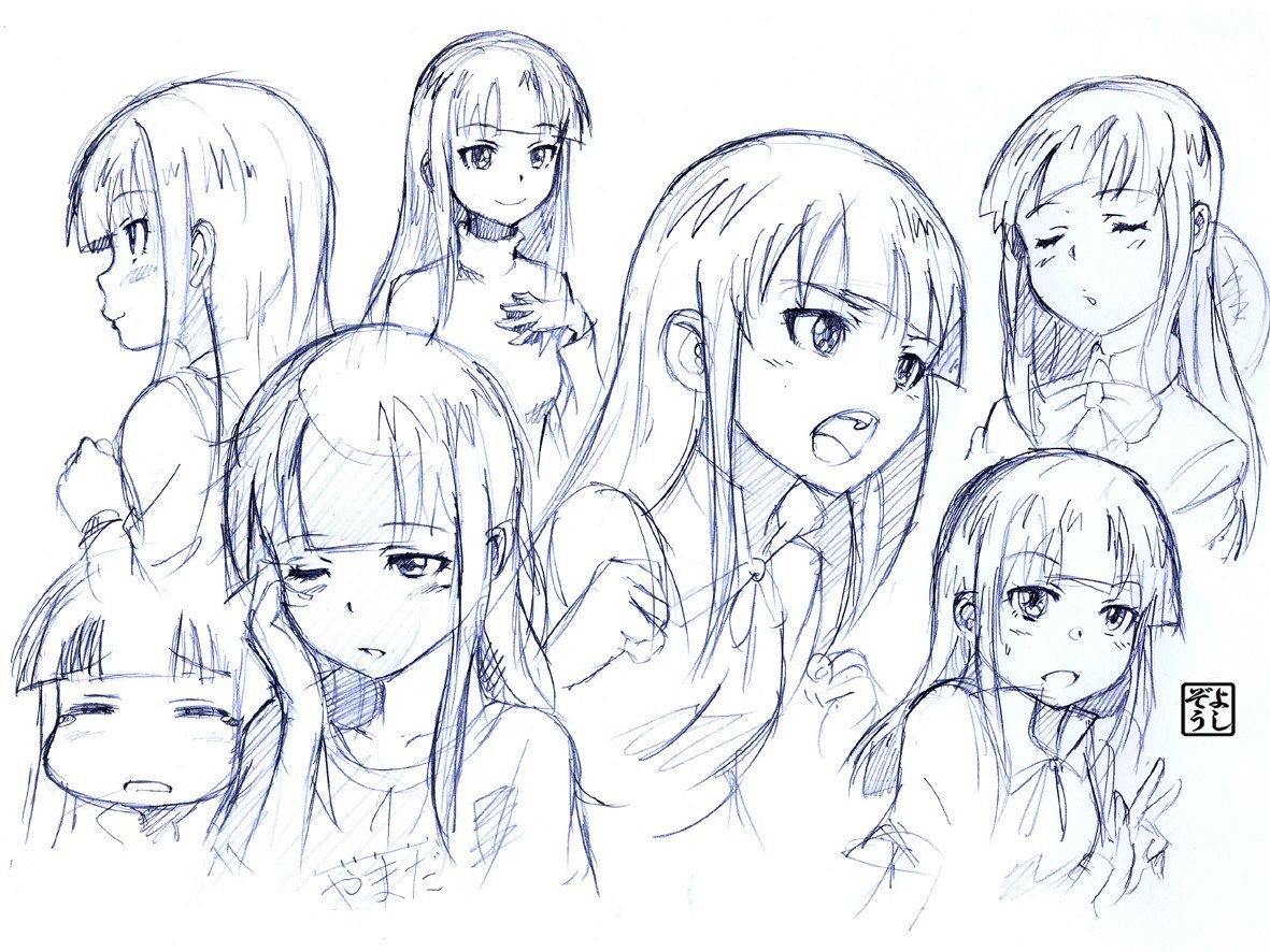 anime character sketch collection