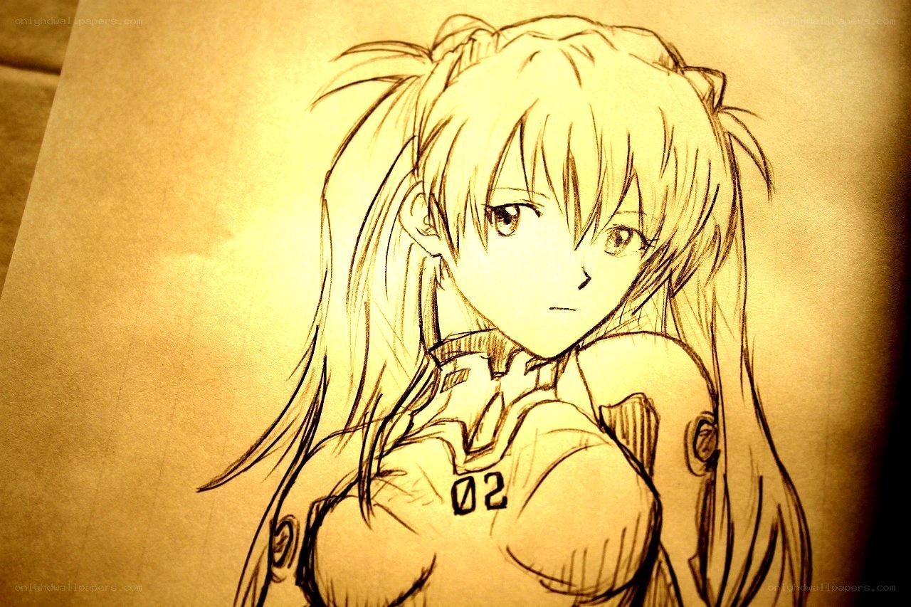 anime character sketch drawing