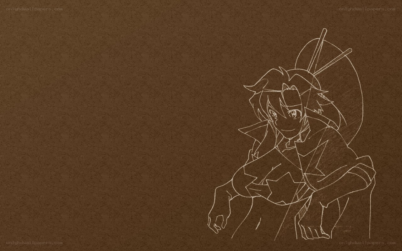 anime character sketch on brown background