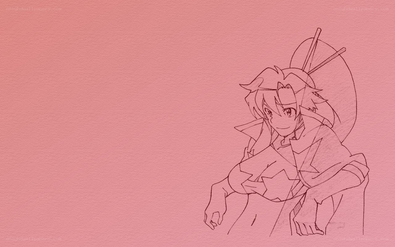 anime character sketch on pink