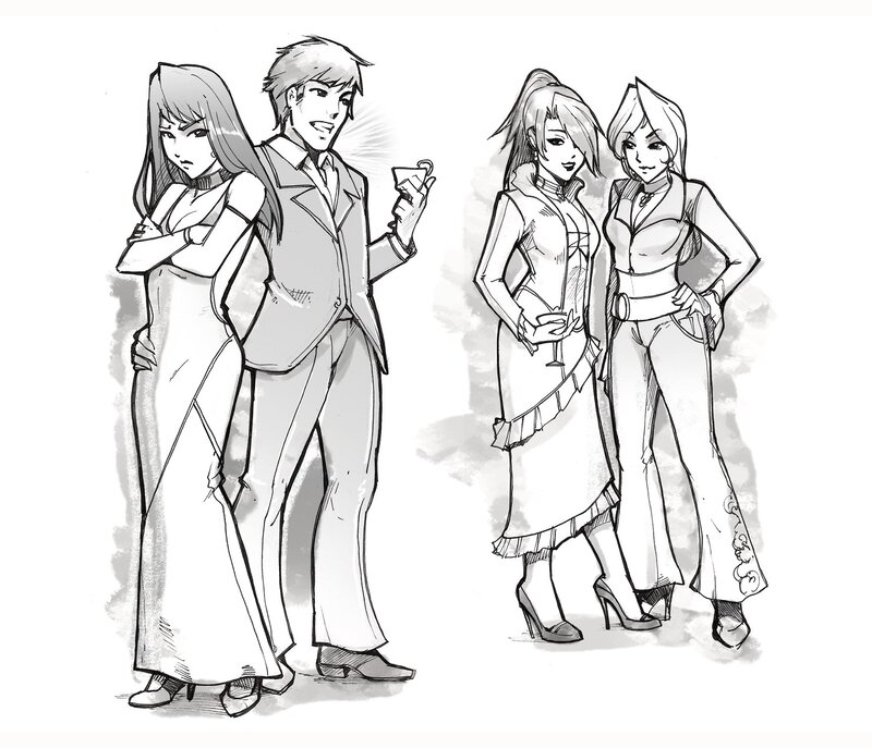 anime character sketches