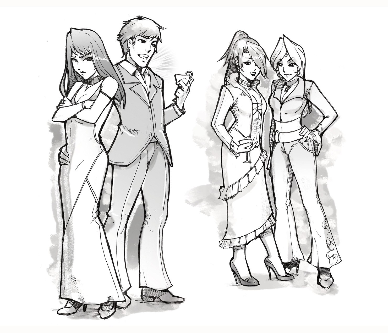 anime character sketches