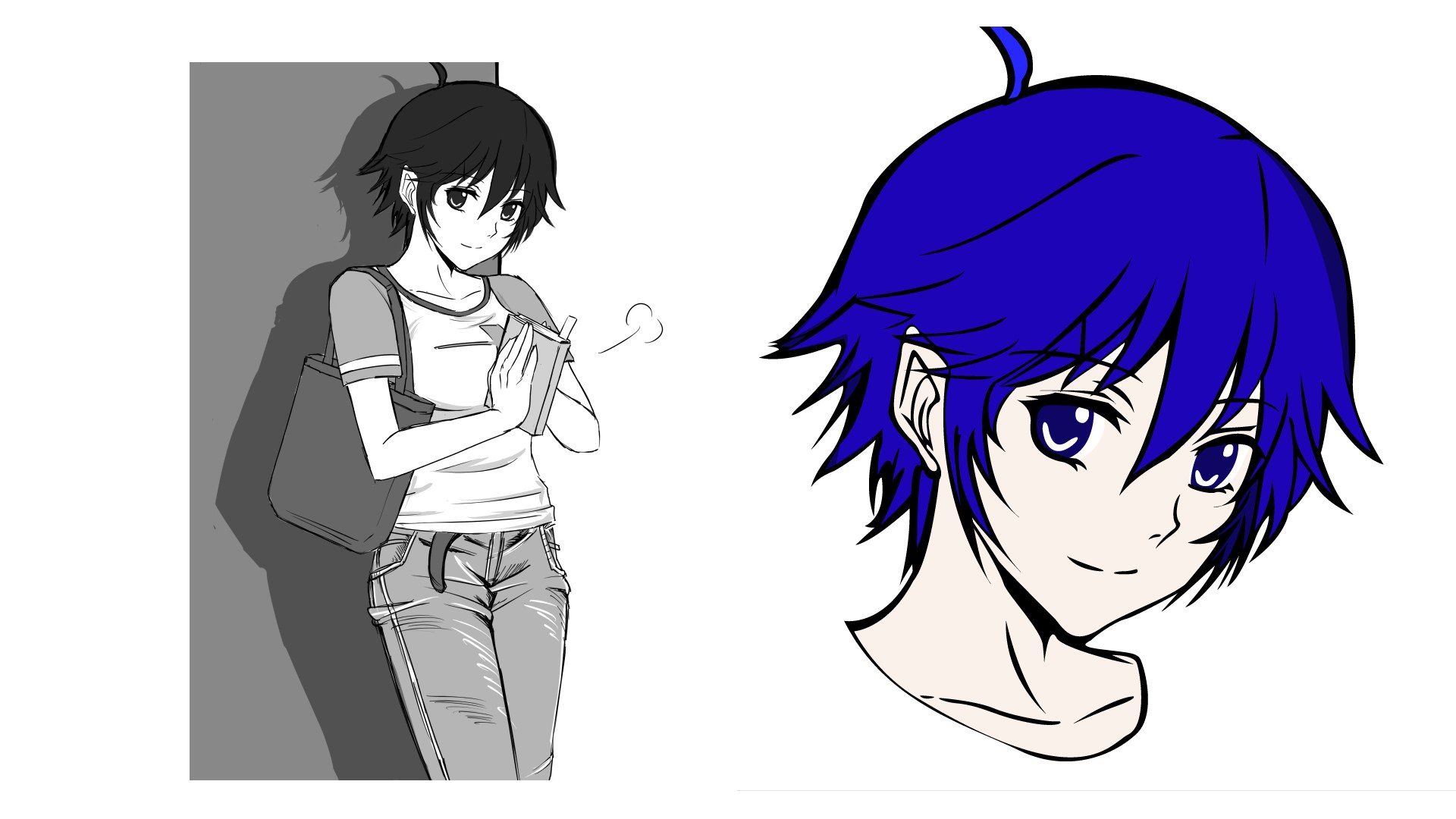 Anime character sketches