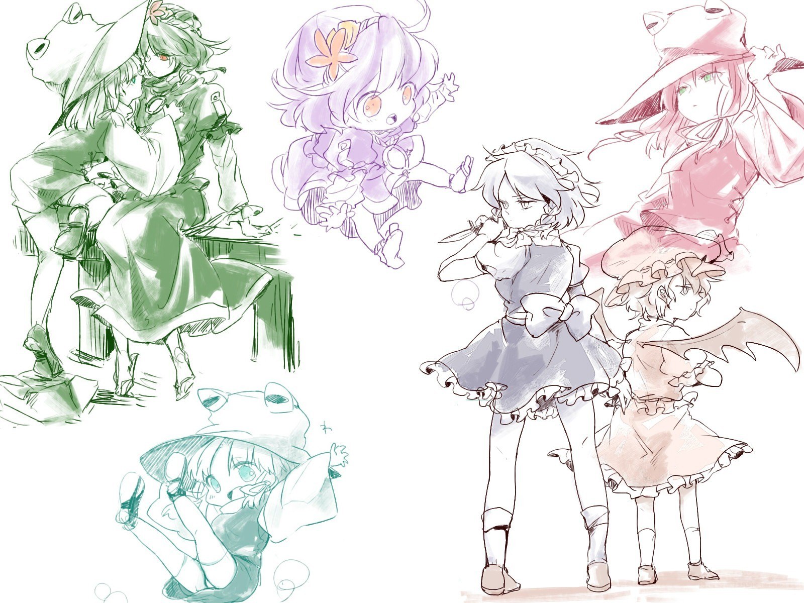 anime character sketches