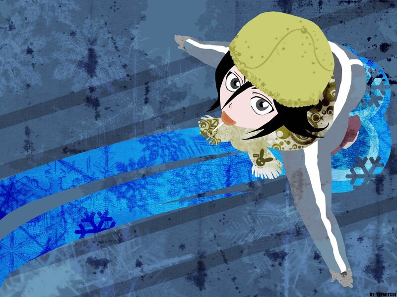Anime Character Skiing