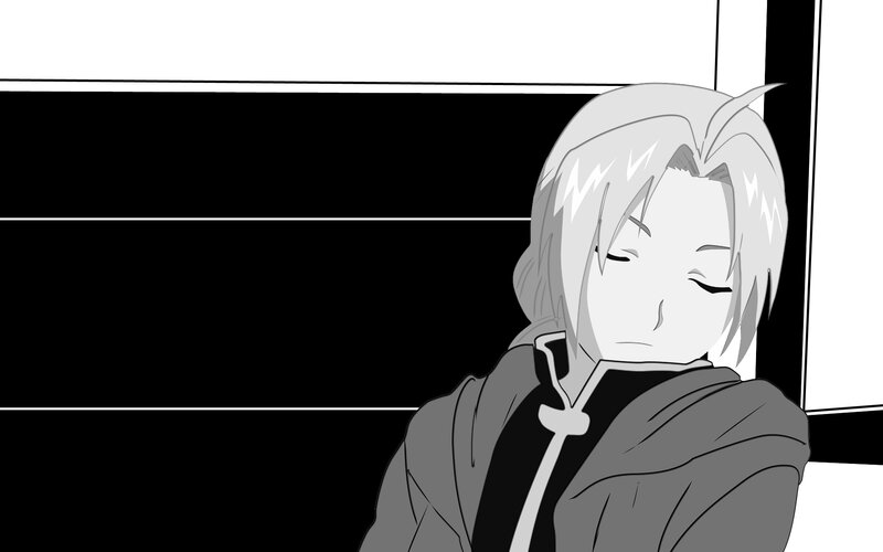 anime character sleeping